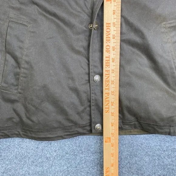 Buffalo Jackson Trading Co Mens Hooded Field Jacket Brown Waxed Canvas Large - Picture 8 of 9